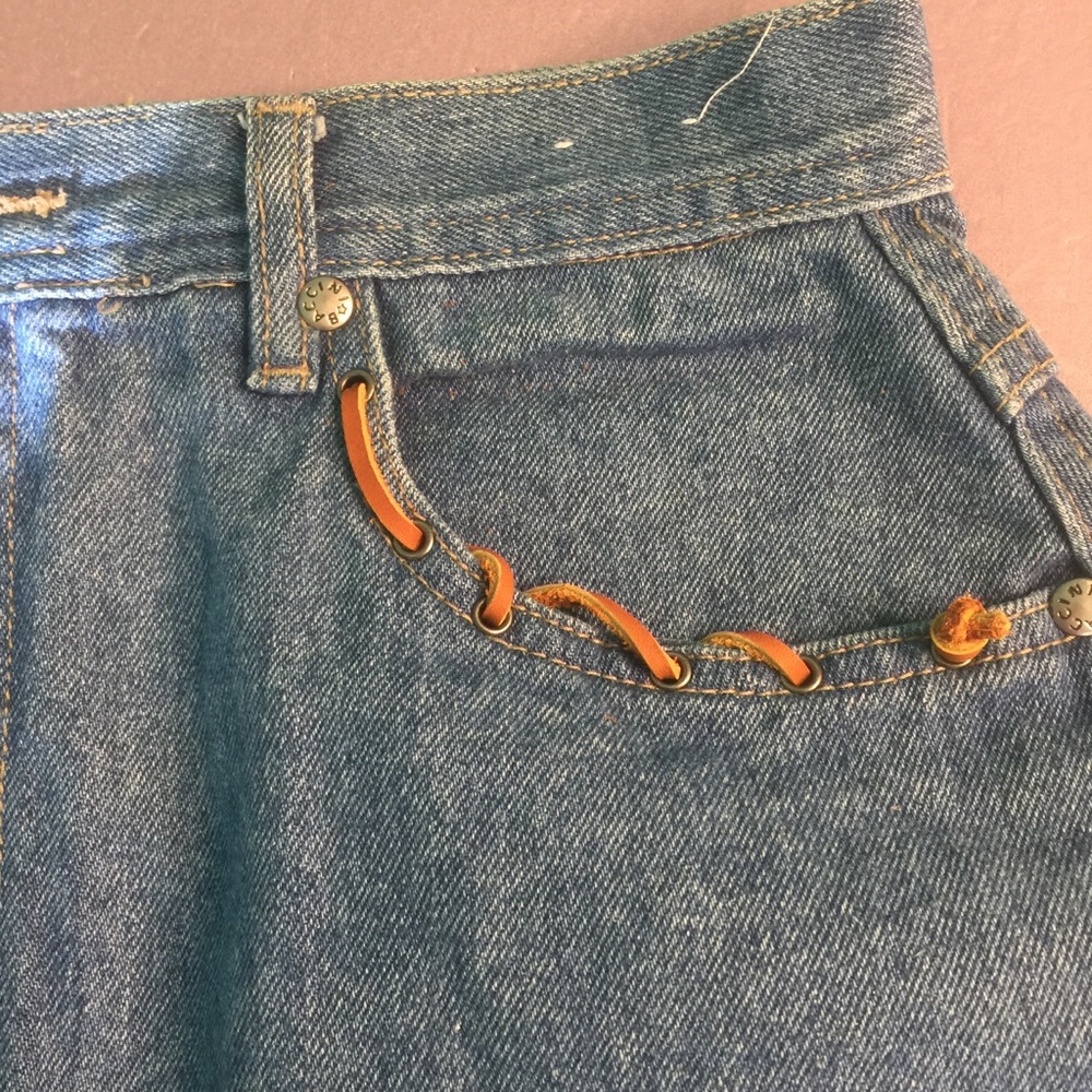 Baccini Long Skirt Size 13 / 14 Blue Jeans - Picture 8 of 11